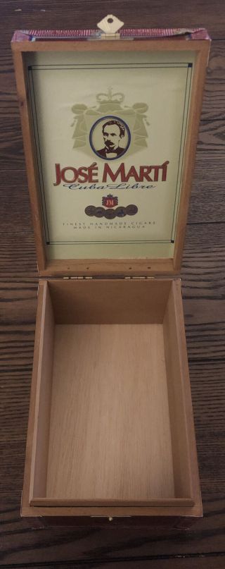 Vintage Jose Marti Cuba Libre Lonsdale Wood Cigar Box Made in Nicaragua 2