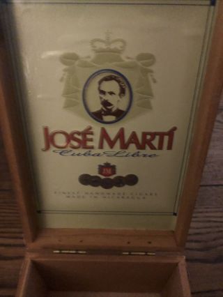 Vintage Jose Marti Cuba Libre Lonsdale Wood Cigar Box Made in Nicaragua 3