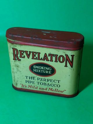 Vintage Revelation Smoking Mixture Pipe Tobacco Pocket Tin Phillip Morris