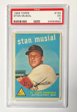 1959 Topps 150 Stan Musial Psa 5 Vintage Baseball Cardinals