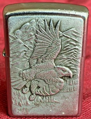 Old Zippo Cigarette Lighter With An Eagle On It