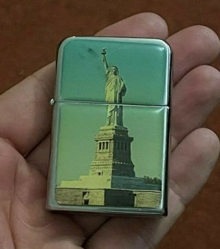 Rare Vintage Ronson Wind Ii Cigarette Lighter Statue Of Liberty Great Shape Look