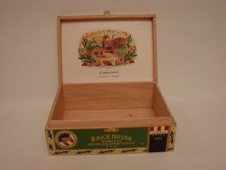 BRICK HOUSE Empty Cigar Box - - Robusto Double Connecticut 5 x 54 2