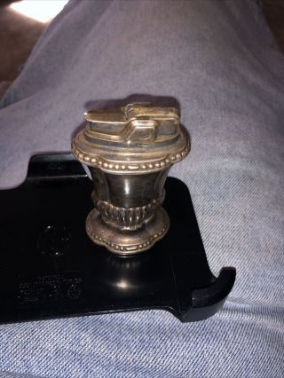 Vintage Antique Ronson Mayfair Silver Plated Pocket Table Lighter