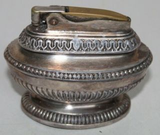 Vintage Silver Plate Lighter Ronson Queen Anne