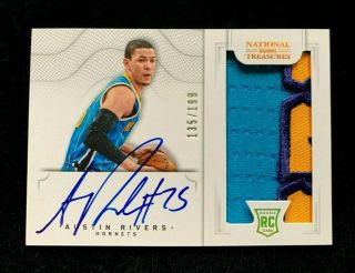 Austin Rivers 2012 - 13 National Treasures Rpa Rookie Patch Auto /199 Go Knicks