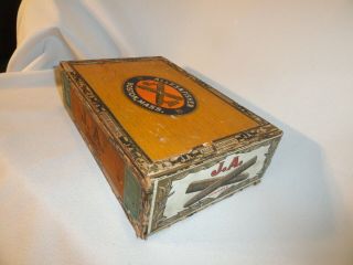 Vintage J A Alles & Fisher Boston Wood Cigar Box Havana Filler Factory No.  692