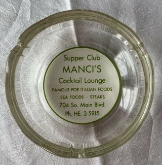 Vintage Glass Ashtray Manci 