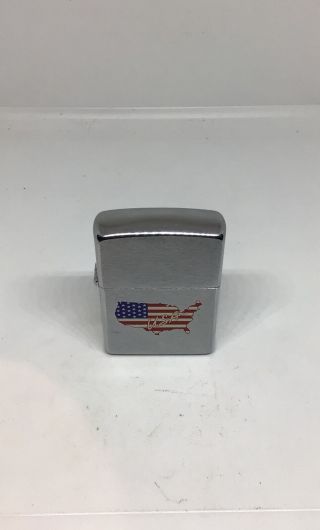 1994 Zippo Chrome Lighter United States “usa” Engraved Lighter