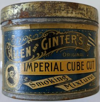 Vintage Allen & Ginters Imperial Cube Cut Tobacco Tin