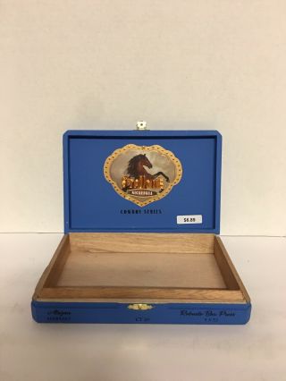 Stallone Cowboy Series Robusto Habano Empty Wooden Cigar Box Humidor With Clasp