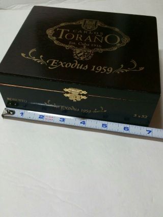 Carlos Torano Exodus 1959 Cigar Box Made In Nicaragua.