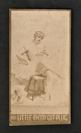 Scarce N660: Risque Beauty: Geo.  Young Little Rhody Tobacco Cigarette Card 1886