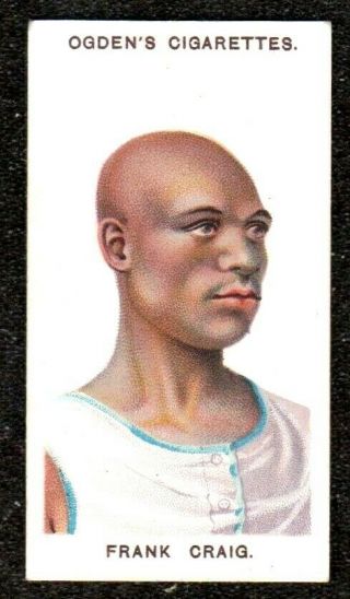 1908 Ogdens Frank Craig Usa Boxer Pugilists & Wrestlers Cigarette Card Boxing