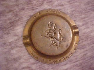 vintage copper ashtray staple sam the markwell man 4 1/8 inch 2
