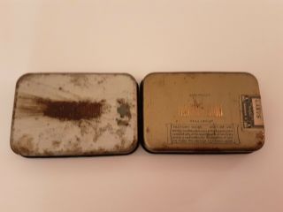 2x Vintage Edgeworth Pipe Tobacco Tin Blue 1 with Stamp Empty 2