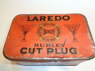 Vintage Laredo Burley Cut Plug Tin