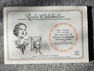 Cigarette Cards - Wills - Radio Celebrities (1st Series - In Official Album - Vg