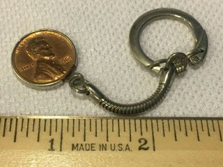 Vtg Zippo Key Chain The Cent Never Spent To Repair A Zippo Lighter 1960 Snake