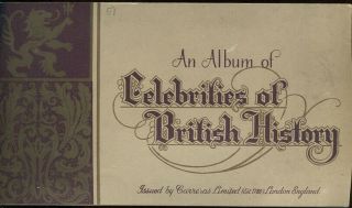 Tobacco Card Album & Cards,  Carreras,  Celebrities Of British History,  1935