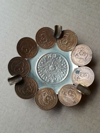 Coin Ashtray Made From Old Coins.  4 " 1/2 " Wide