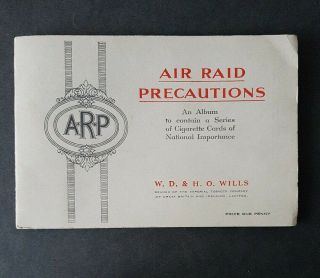 Cigarette Cards - Wills - Air Raid Precautions - In Official Album.