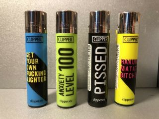 Rare Bad Words Clipper Lighter Set - Set Of Four