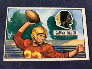 Y3 - 27 Football Card - Sammy Baugh Washington Redskins - 1951 Bowman - Card 34