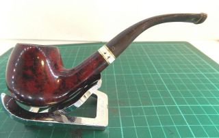 Good Condition/looks " Duncan Made In England Claret " Crimson Stain 3/4 Bent Pipe