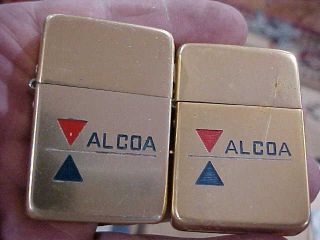 2 Vintage Alcoa Lighters Park Industries Gold Made In Usa