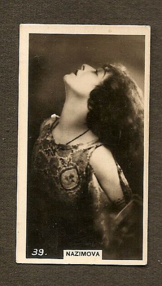 Nazimova Card Real Photo Vintage 1930s Cinema Stars