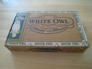 Vintage White Owl 10 Cent Cigar Box Panatella Blended W/ Havana