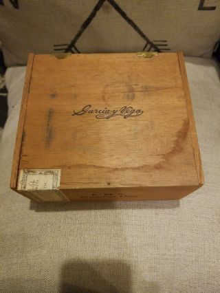 Vintage Garcia Y Vega Tampa Florida Cigars Box Tp 17