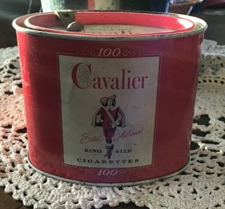 Vintage Cavalier 100 King Size Cigarette Metal Tobacco Tin