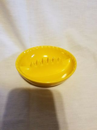 Vintage Yellow Ashtray Willert Home Products Melamine Plastic Mid Century Modern 2