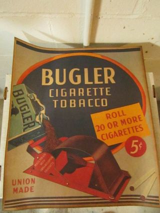 Vintage Bugler Cigarette Tobacco Advertising Poster Reg.  No.  840 17 X 15 Inches