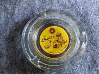 Vintage The Sands Casino Ashtray Las Vegas Glass Reverse Painted Exc Starts $1