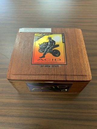 Acid C - Notes By Drew Estate Premium Empty Wooden Cigar Box