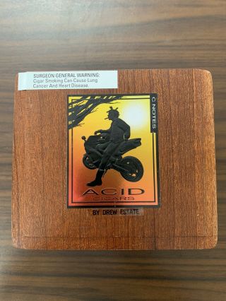 ACID C - Notes by Drew Estate Premium Empty Wooden Cigar Box 2