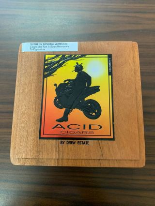 Acid 1400cc By Drew Estate Premium Empty Wooden Cigar Box