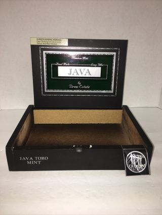 Java Toro By Drew Estate Empty Wooden Cigar Box Humidor 2