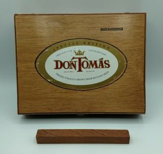 Don Tomás Cigar Wood Box Tobacco W/ Humidifier & Paper Honduras 25 Long Filler