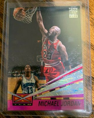 1992 - 93 Topps Stadium Club 4 Of 27 Michael Jordan Chicago Bulls Beam Team