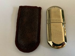 Vintage Marlboro Brass No.  6 Lighter - With Leather Case