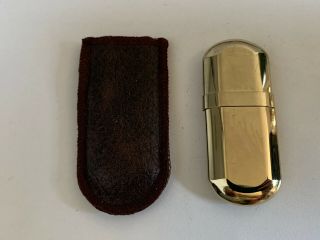 Vintage Marlboro Brass No.  6 Lighter - With Leather Case 2