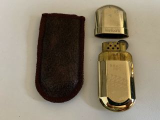 Vintage Marlboro Brass No.  6 Lighter - With Leather Case 3