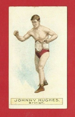 Boxers - Wills Overseas Scissors - 1911 Boxing Cigarette Card - J.  Hughes (rq02)