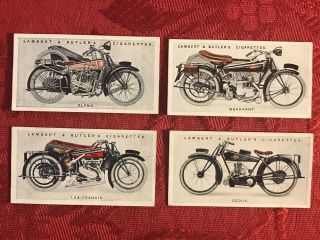 1923 LAMBERT & BUTLER 7 CARD SUBSET - MOTORCYCLES - CIGARETTE CARDS - SCARCE - 2
