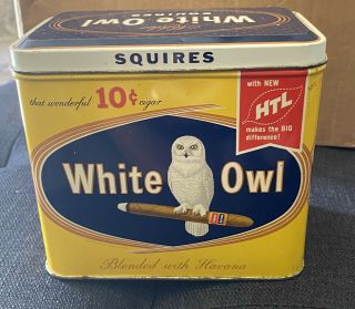 Vintage White Owl Squire 10cent Cigars Tin