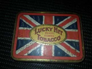 Vintage Lucky Hit Tobacco Tin